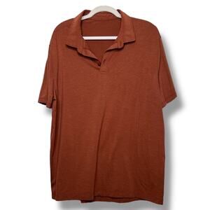 Men’s Lululemon Brown Classic Evolution Short-Sleeve Polo Shirt